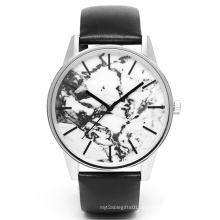 Spezielle Design Edelstahl Fashion Watch mit Marmor Zifferblatt Bg362